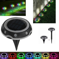 4 FARETTO LAMPADA LED RGB SOLARE DA ESTERNO GIARDINO PICCHETTO SEGNAPASSI TA-125