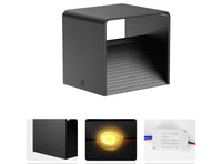 4 Lampade da Parete per Interni HANDSONIC Luce Calda 3000K 7W Illuminazione per Soggiorno Camera Corridoio Scale Nero