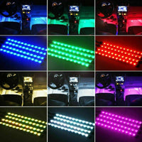 4 Luci Interne Atmosfera  Striscia Colori Decorazione Led RGB Auto FO-Q529