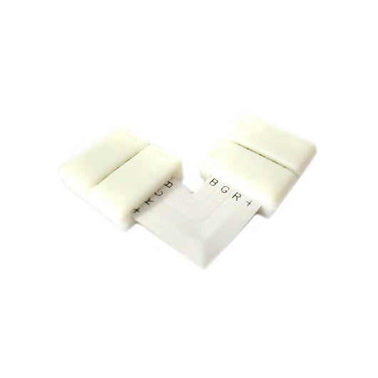 4 PZ Connettore Passo 10mm RGB Forma L per Allungare e Curvare Strip LED RGB e Monocolore