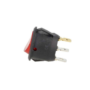4 PZ Interruttore Rotondo Pulsante Bilanciere On Off Push Button 3 Pin con Led Spia Rosso 12V Auto Barca Foro 20mm