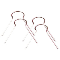 4 PZ Mini Faretto LED da Incasso 1W DC 12V Freddo 6000K Carcassa Nera Angolo 120° Foro 15mm 20x25mm