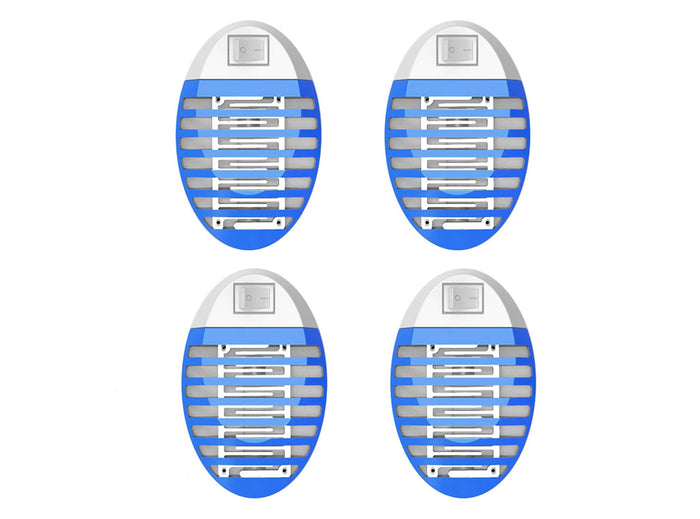 4 Pezzi Lampade da Presa Elettrica Antizanzare Repellente Insetti Mosche Falene