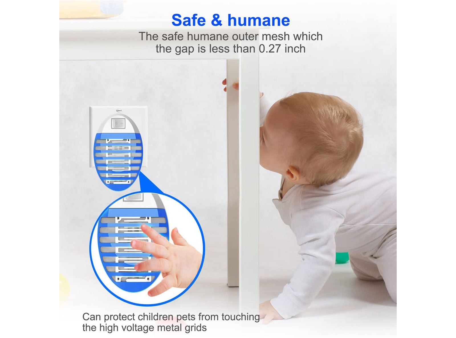 4 Pezzi Lampade da Presa Elettrica Antizanzare Repellente Insetti Mosche Falene