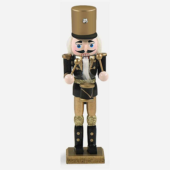 4 Pezzi Schiaccianoci di Natale in Legno Altezza 18cm Serie Nera