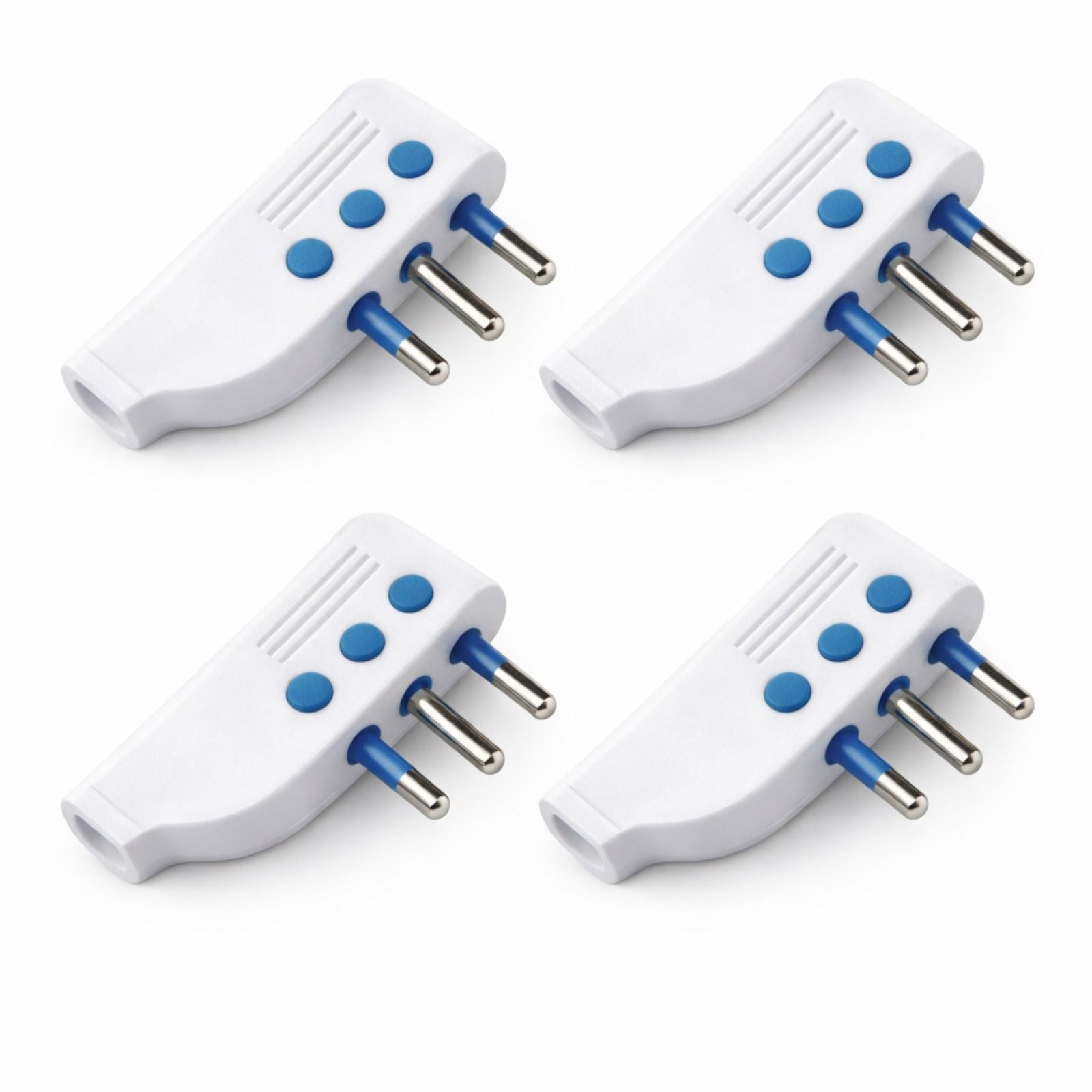 4 Pezzi Spina Piatta Salvaspazio 10A 250V Adattatori Elettrici Ultra Sottili 202408
