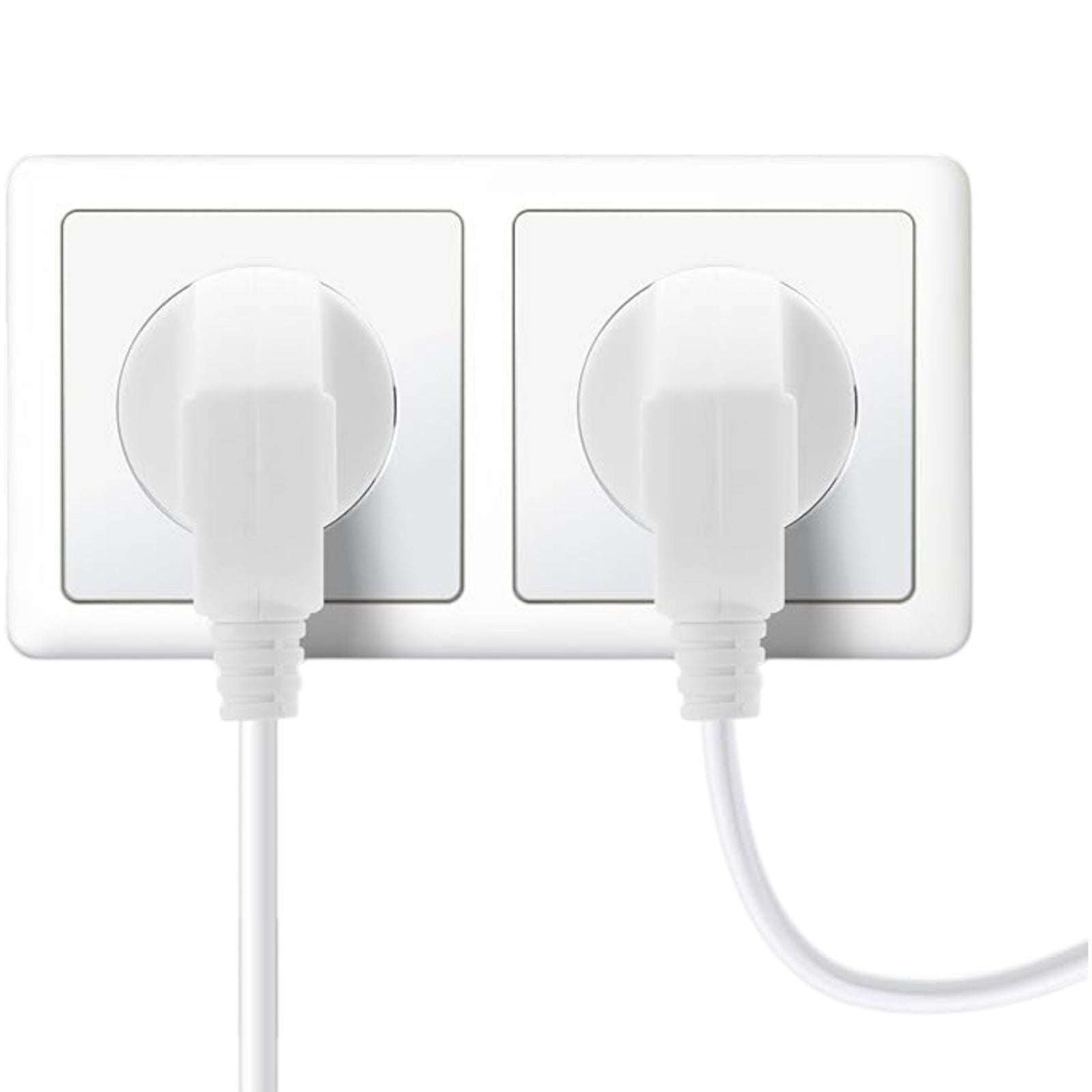 4 Pezzi Spina Schuko ad Angolo 16A 250V Maschio Salvaspazio per Elettrodomestici e Prolunghe 2315376