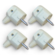 4 Pezzi Spina Schuko ad Angolo 16A 250V Maschio Salvaspazio per Elettrodomestici e Prolunghe 2315376