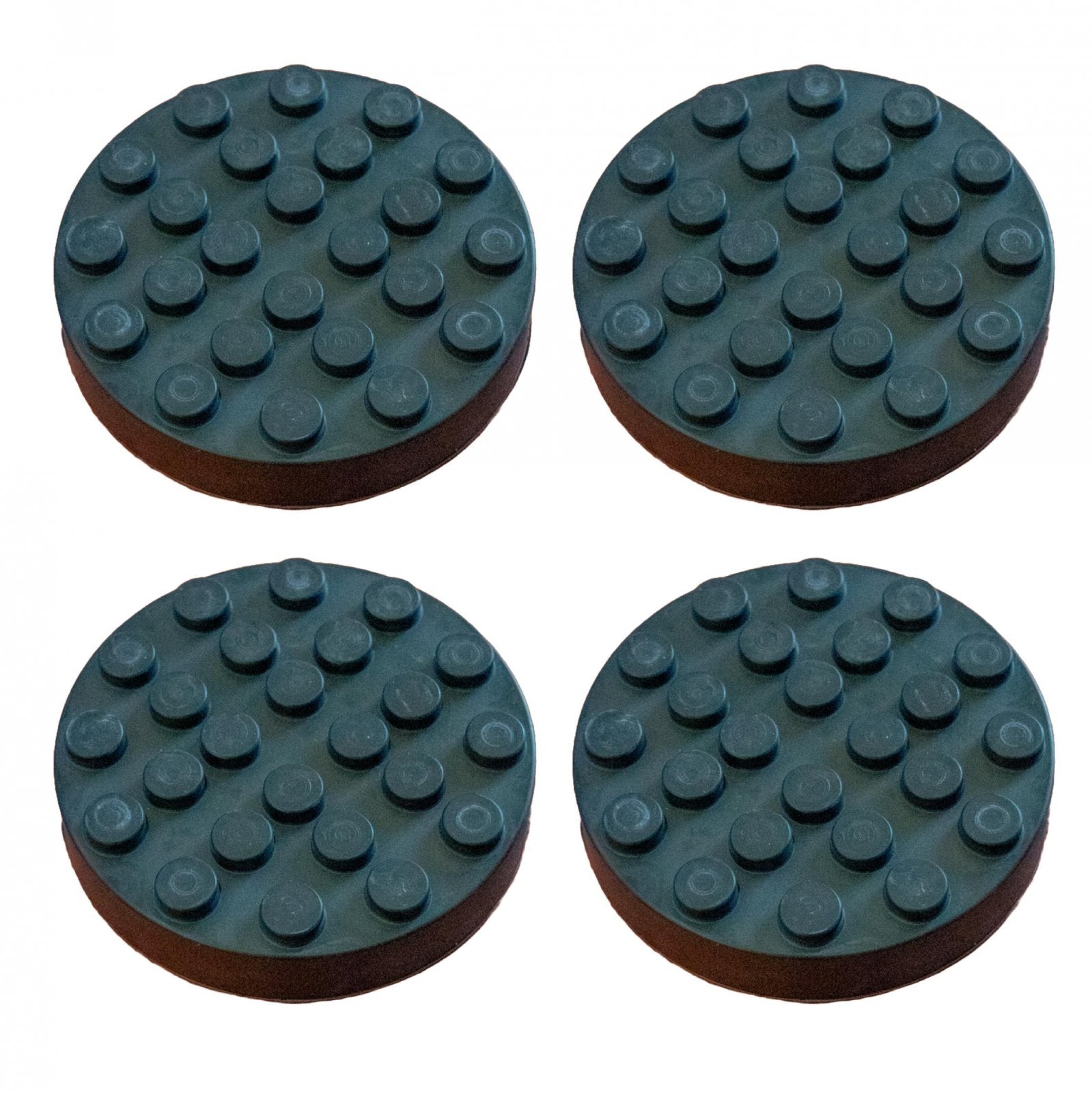 4 Pezzi Tamponi a Cuffia in Gomma Tondo 120x25mm Con 3 Pioli