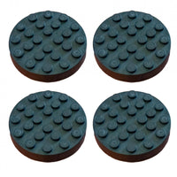 4 Pezzi Tamponi a Cuffia in Gomma Tondo 120x25mm Con 3 Pioli