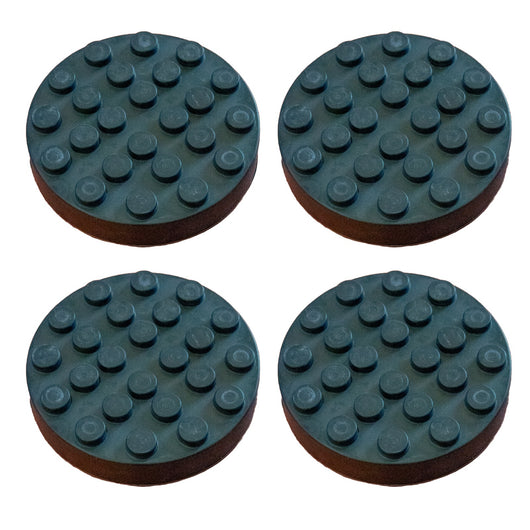 4 Pezzi Tamponi a Cuffia in Gomma Tondo 120x25mm Con 3 Pioli