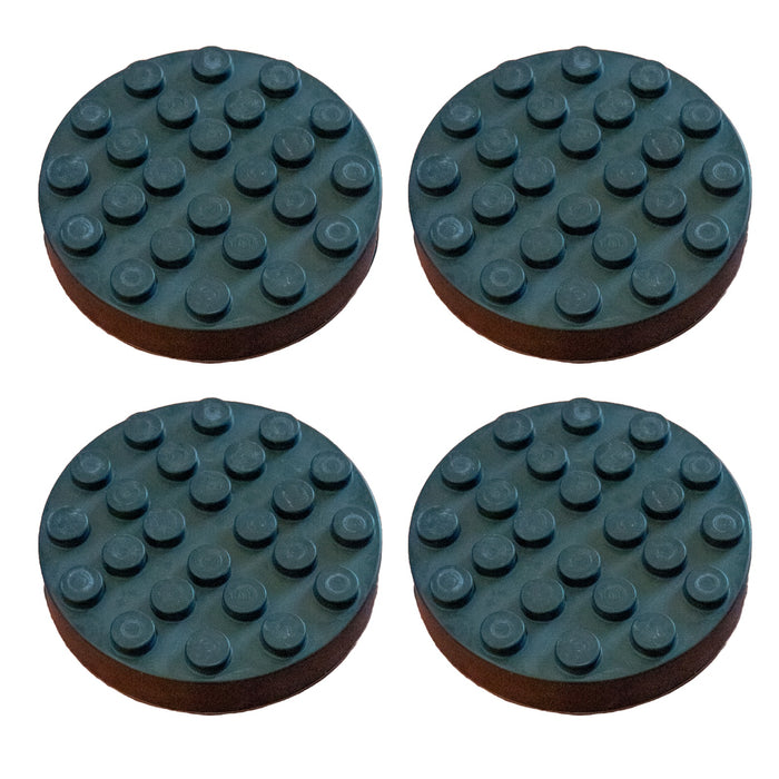 4 Pezzi Tamponi a Cuffia in Gomma Tondo 120x25mm Con 3 Pioli