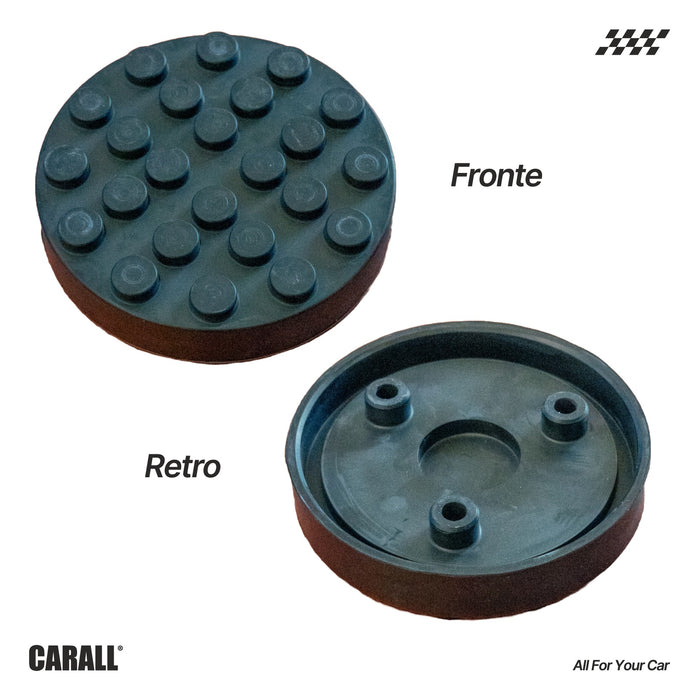 4 Pezzi Tamponi a Cuffia in Gomma Tondo 120x25mm Con 3 Pioli