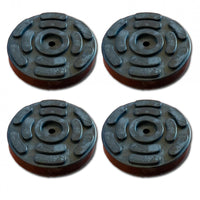 4 Pezzi Tamponi a Cuffia in Gomma Tondo 140x27mm Con Foro Centrale Per Ponte Sollevatore Ravaglioli OMCN