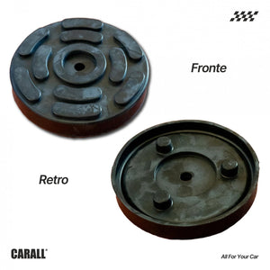 4 Pezzi Tamponi a Cuffia in Gomma Tondo 140x27mm Con Foro Centrale Per Ponte Sollevatore Ravaglioli OMCN