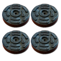 4 Pezzi Tamponi a Cuffia in Gomma Tondo 140x27mm Con Foro Centrale Per Ponte Sollevatore Ravaglioli OMCN