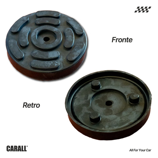 4 Pezzi Tamponi a Cuffia in Gomma Tondo 140x27mm Con Foro Centrale Per Ponte Sollevatore Ravaglioli OMCN