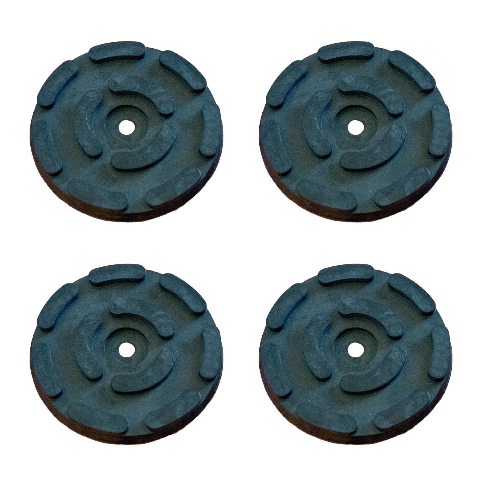 4 Pezzi Tamponi a Cuffia in Gomma Tondo 143x24mm con Foro e Lunetta