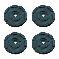 4 Pezzi Tamponi a Cuffia in Gomma Tondo 143x24mm con Foro e Lunetta