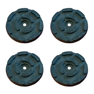 4 Pezzi Tamponi a Cuffia in Gomma Tondo 143x24mm con Foro e Lunetta