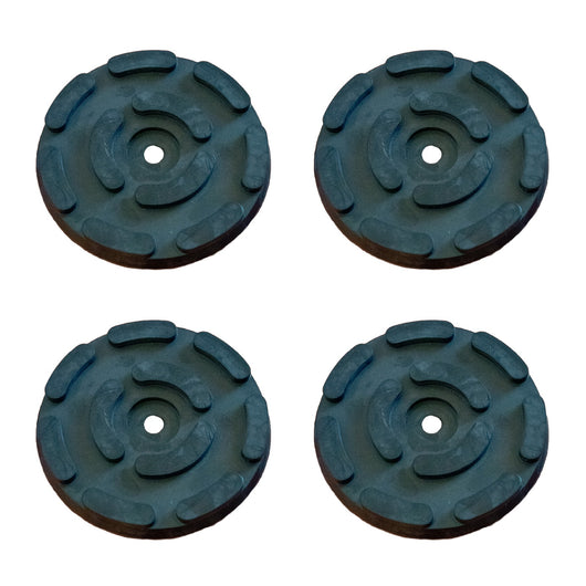 4 Pezzi Tamponi a Cuffia in Gomma Tondo 143x24mm con Foro e Lunetta