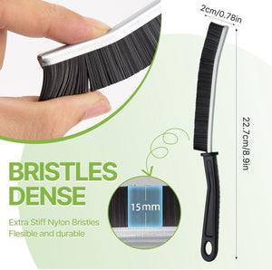 4 Spazzole per Pulizia Fessure con Setole Rigide ideale per bagno piastrelle doccia