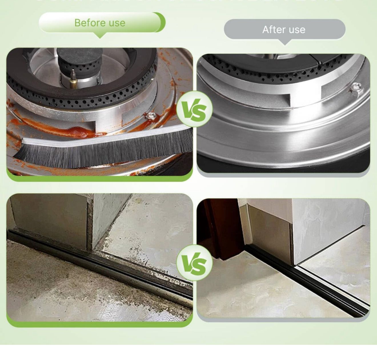 4 Spazzole per Pulizia Fessure con Setole Rigide ideale per bagno piastrelle doccia