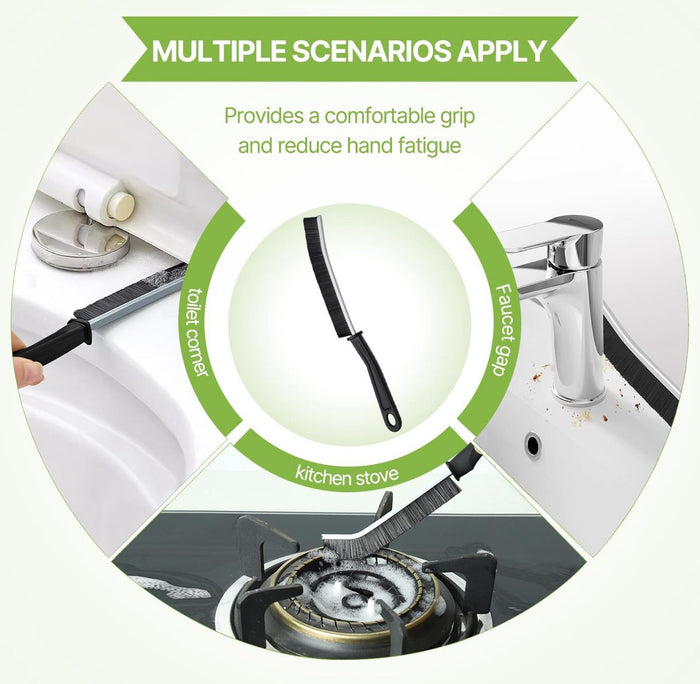 4 Spazzole per Pulizia Fessure con Setole Rigide ideale per bagno piastrelle doccia