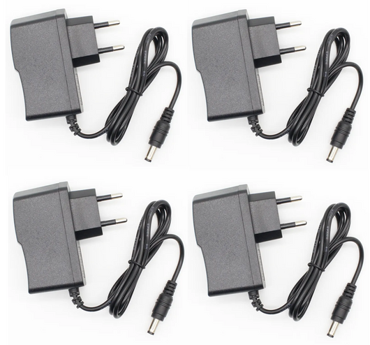 4 TRASFORMATORE ALIMENTATORE UNIVERSALE 1A PRESA SPINA CASA LED AC 220V 12V