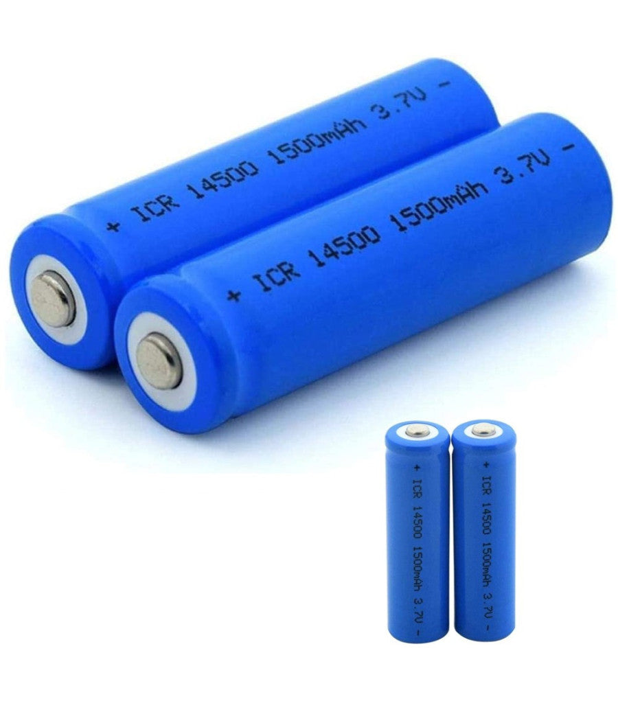4 Batteria Agli Ioni Di Litio Da 3,7v 1500mah Icr 14500 Per Microfono Mod Aereo         