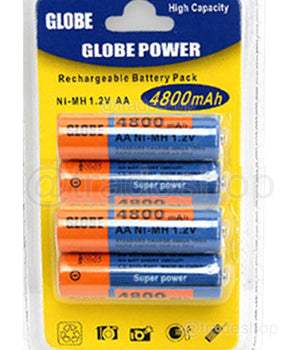 4 Batterie Stilo Aa Ricaricabili Da 4800 Mah Ni-mh Pile Confezione Battery         