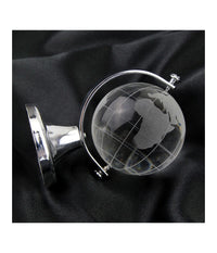 4 Bomboniere Mappamondo In Vetro E Acciaio Comunione Wedding Promessa Battesimo         