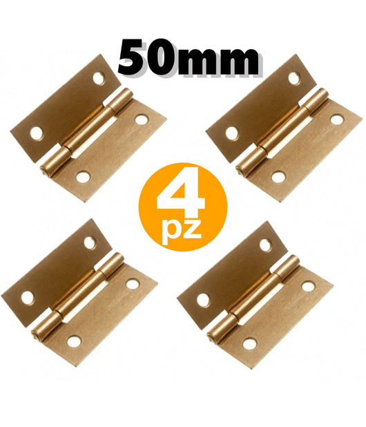 4 Cerniere 50 Mm A Libro Con Kit Di Viti Apertura Per Ante Pensili Mobili Cucina         