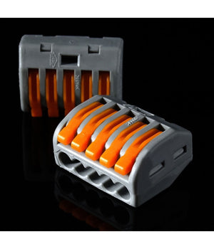 4 Connettore Elettrico Conduttore Morsettiera Terminali A 5 Cavi Fili A Leva 32a         