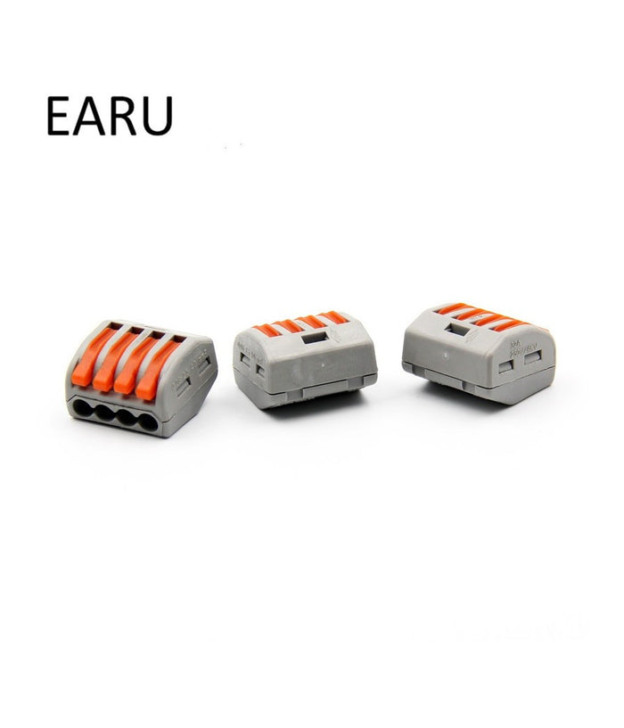 4 Connettori Elettrici Conduttori Morsettiere Terminali A 4 Cavi Fili A Leva 32a         