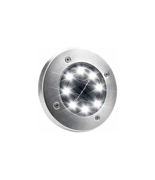 4 Faro Lampada Led Solare Da Esterno Giardino Faretto 8 Led Picchetto Segnapassi         