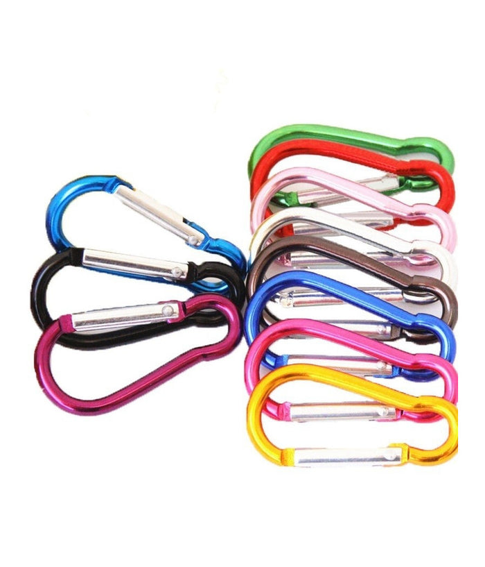 4 Moschettoni 50-60-70-80mm Clip Portachiavi Porta Chiavi In Alluminio C/ Gancio         