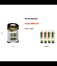 4 Pile Aaa Batterie Ricaricabili Mini Stilo 2700 Mah Ministilo Universali Pila         