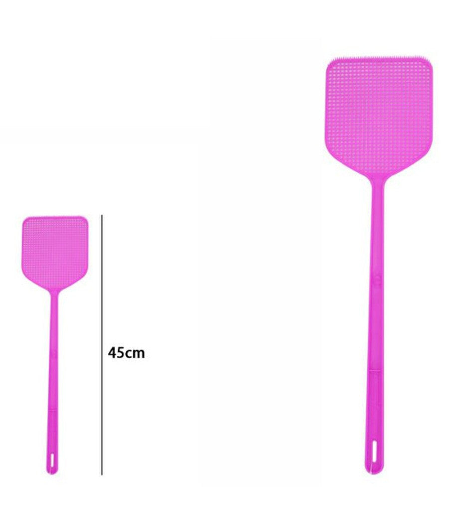 4 Pz Paletta Abbattimosche Abbatti Mosche Scaccia Insetti Colori Assortiti 45 Cm         