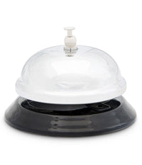 Campanello Da Reception Bancone Hotel Lucido 9x7 Cm In Acciaio Base Antiscivolo         