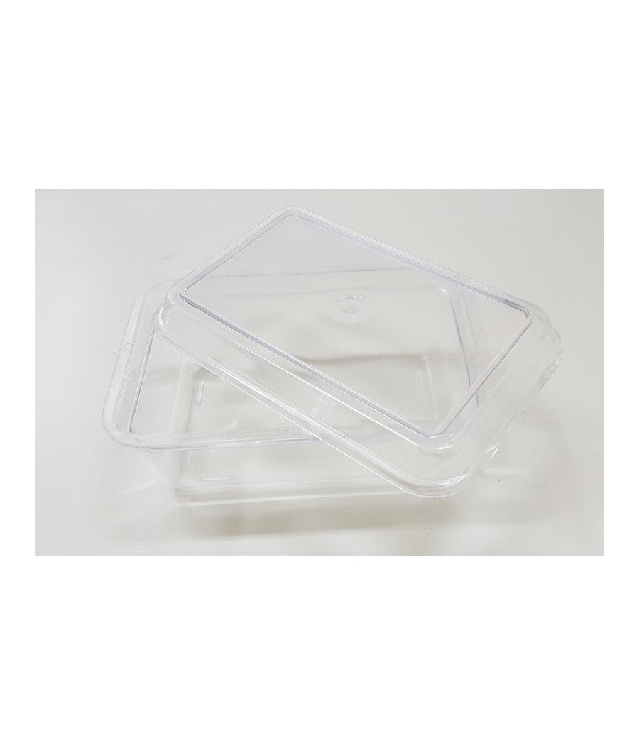 4 Vaschette Vaschetta Con Coperchio 1 Porzioni Trasparente Plastica Per Torta         