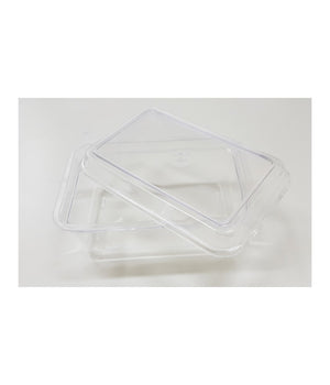 4 Vaschette Vaschetta Con Coperchio 1 Porzioni Trasparente Plastica Per Torta         