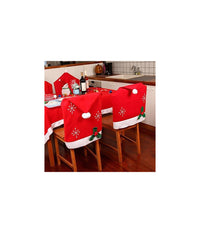 4 X Coprisedia Natalizio Copri Schienale Sedie Decorazione Tavola Cenone Natale         