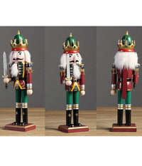 4 X Soldato Schiaccianoci Di Natale In Legno 30 Cm Decorazioni Natalizie 4 Pezzi         