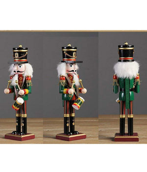 4 X Soldato Schiaccianoci Di Natale In Legno 30 Cm Decorazioni Natalizie 4 Pezzi         