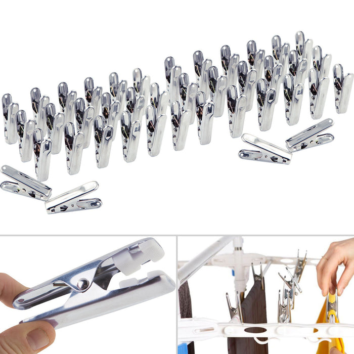 IDMarket - 40 mollette per abiti in acciaio inossidabile, infrangibile, resistente all'usura, antiruggine