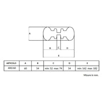 Maniglia su rosetta tonda SAGUATTI  400/60LQ in ottone oro lucido, 2 pezzi