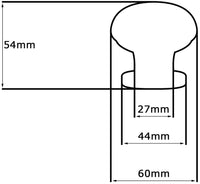 Maniglia su rosetta tonda SAGUATTI  400/60LQ in ottone oro lucido, 2 pezzi