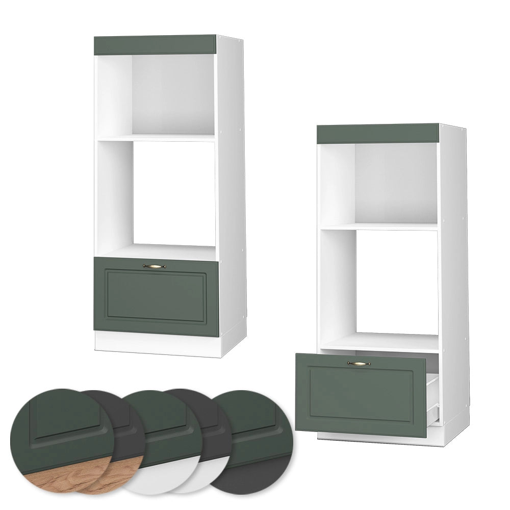 Vicco Set mobili bagno Verde-oro Country House 60 cm aperto
