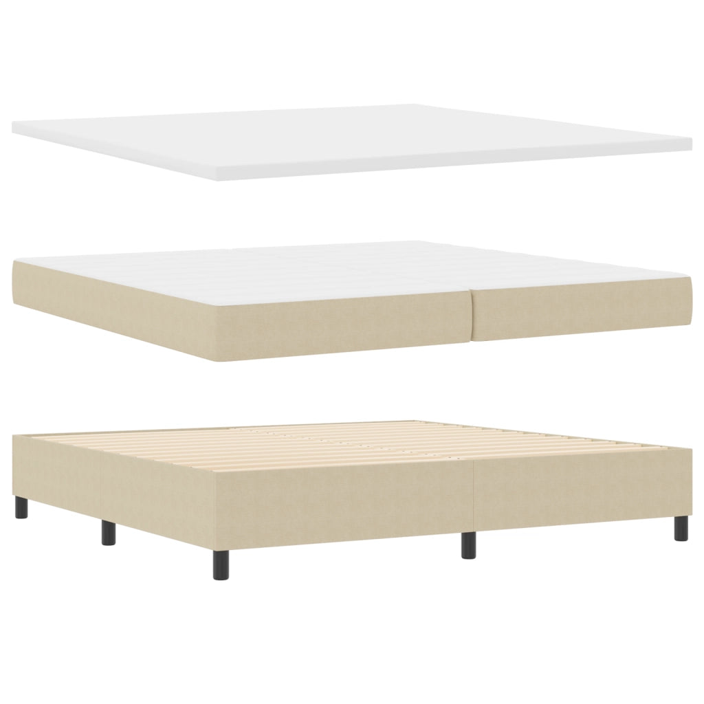 Letto a molle con materasso & luce LED verde grigio 200x200 cm tessuto a coste